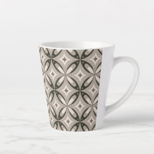 Beige- und Brauntöne im Retro-Stil mit kreisförmig Milchtasse