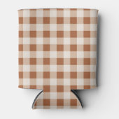 Beige und Brown Buffalo Kariert Dosenkühler (Vorderseite)