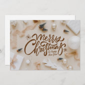 Beige und Brown Minimalistische Weihnachten & Neue (Vorne/Hinten)