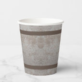 Beige und Brown Pappbecher (Vorderseite)