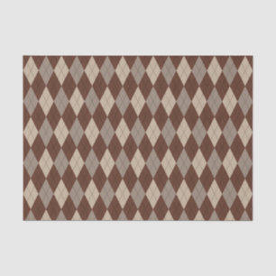 Beige und Brown-Rauten-Muster-Seidenpapier Seidenpapier