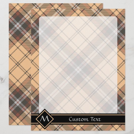 Beige und Brown Tartan (Vorne/Hinten)