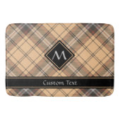 Beige und Brown Tartan Badematte (Vorderseite)