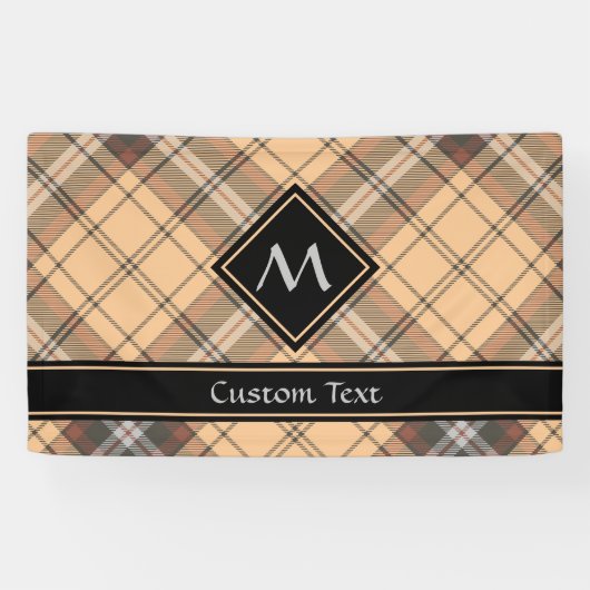 Beige und Brown Tartan Banner (Horizontal)