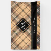Beige und Brown Tartan Banner (Vertikal)