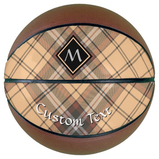 Beige und Brown Tartan Basketball (Vorderseite)