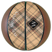 Beige und Brown Tartan Basketball (Vertikal)