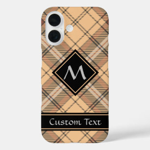 Beige und Brown Tartan iPhone 16 Hülle