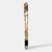 Beige und Brown Tartan Case-Mate iPhone Hülle (Rückseite / Links)