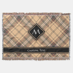 Beige und Brown Tartan Decke