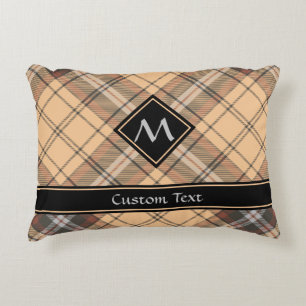 Beige und Brown Tartan Dekokissen