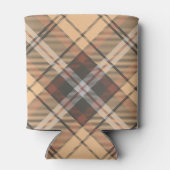 Beige und Brown Tartan Dosenkühler (Rückseite)