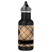 Beige und Brown Tartan Edelstahlflasche (Rechts)