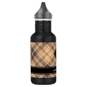 Beige und Brown Tartan Edelstahlflasche (Links)