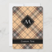 Beige und Brown Tartan Einladung (Vorderseite)