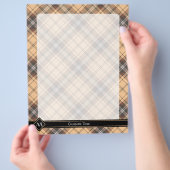 Beige und Brown Tartan Flyer (Hand)