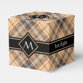 Beige und Brown Tartan Geschenkschachtel (Vorderseite)