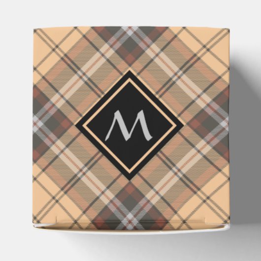 Beige und Brown Tartan Geschenkschachtel (Oben)