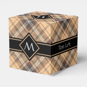 Beige und Brown Tartan Geschenkschachtel (Rückseite)
