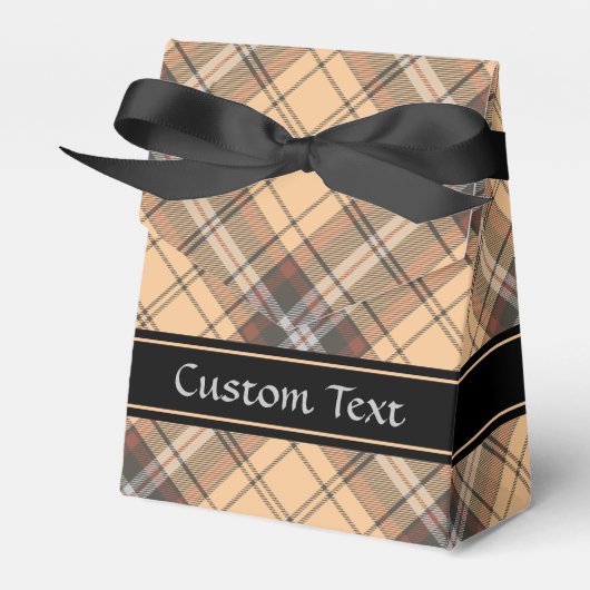 Beige und Brown Tartan Geschenkschachtel (Vorderseite)