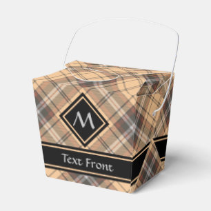 Beige und Brown Tartan Geschenkschachtel