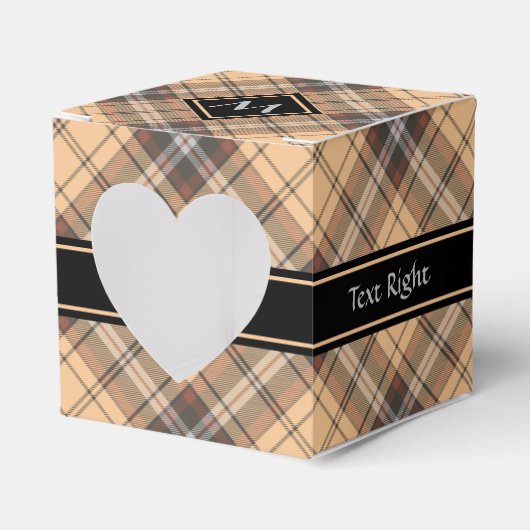 Beige und Brown Tartan Geschenkschachtel (Vorderseite)