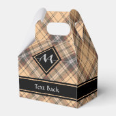 Beige und Brown Tartan Geschenkschachtel (Rückseite)