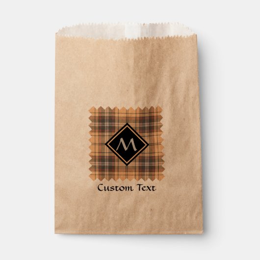 Beige und Brown Tartan Geschenktütchen (Vorderseite)