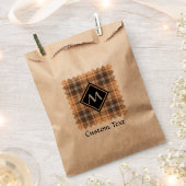 Beige und Brown Tartan Geschenktütchen (Ausgeschnitten)
