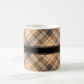 Beige und Brown Tartan Kaffeetasse (Mittel)