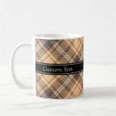 Beige und Brown Tartan Kaffeetasse (Links)