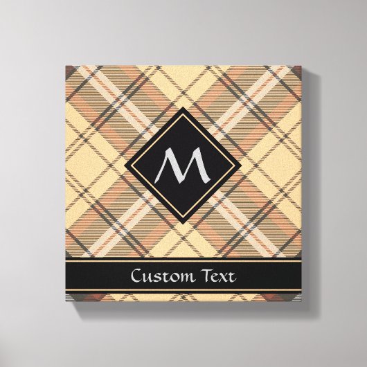 Beige und Brown Tartan Leinwanddruck (Vorderseite)