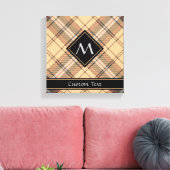 Beige und Brown Tartan Leinwanddruck (Insitu (Wohnzimmer))