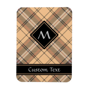 Beige und Brown Tartan Magnet