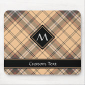 Beige und Brown Tartan Mousepad (Vorne)