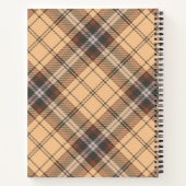 Beige und Brown Tartan Notizblock (Rückseite)