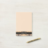 Beige und Brown Tartan Post-it Klebezettel (Auf Schreibtisch)