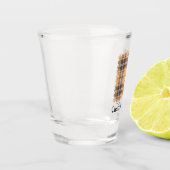 Beige und Brown Tartan Schnapsglas (Links)