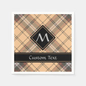 Beige und Brown Tartan Serviette (Vorderseite)