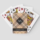 Beige und Brown Tartan Spielkarten (Rückseite)