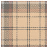 Beige und Brown Tartan Stoff (Nahaufnahme)
