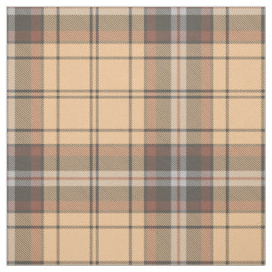 Beige und Brown Tartan Stoff