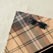 Beige und Brown Tartan Strandtuch (Beispiel)