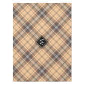 Beige und Brown Tartan Tischdecke (Vorderseite)
