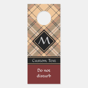 Beige und Brown Tartan Türanhänger