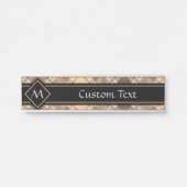 Beige und Brown Tartan Türschild (Vorderseite )