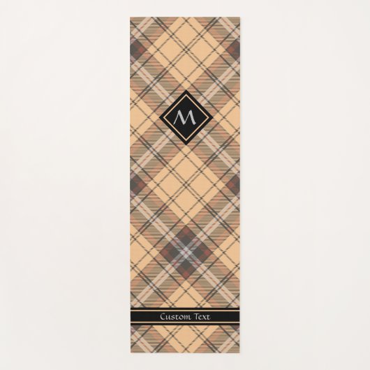 Beige und Brown Tartan Yogamatte (Vorderseite)