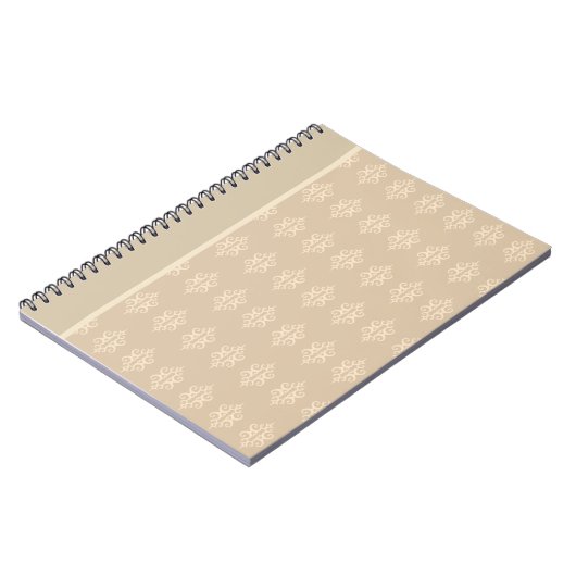 Beige und Cream Lace Notebook Notizblock (Linke Seite)
