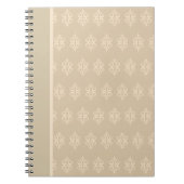 Beige und Cream Lace Notebook Notizblock (Vorderseite)