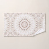 Beige und Cream Mandala Muster Badhandtuch Set (Handtuch)